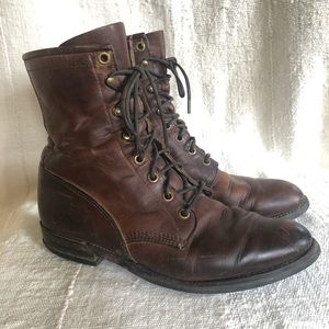 Vintage Brown Leather Justin Boots sz 6